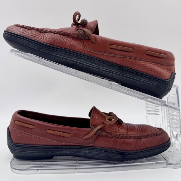 EUC Cole Haan Mens‎ Pebbled Leather Driving Moccasin Loafers Made in Brazil 8.5B main image 4